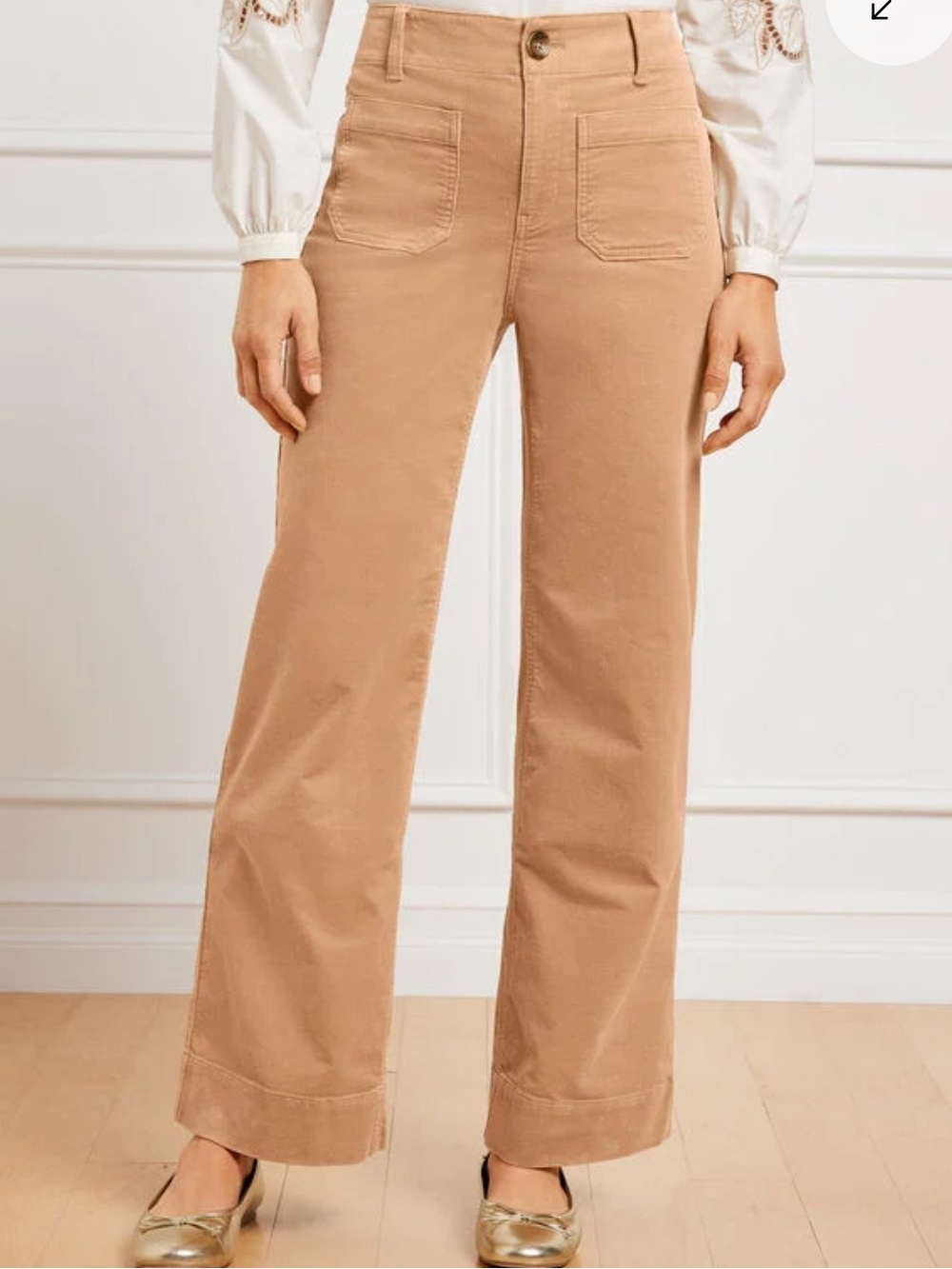 Talbots Stretch Corduroy Wide Leg Pant